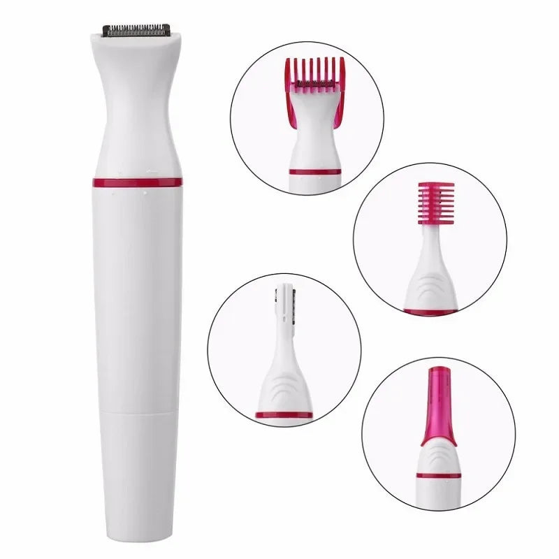 5 In 1 Set Women Epilator Female Eyebrow Trimmer Lady Shaver Hair Removal Shaver Machine Face Depilador Bikini Depilatory Tool