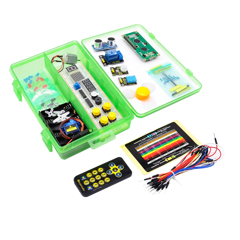 Keyestudio Basic Starter Kit Learning Suite V2 Upgraded Version For Arduino With UNOR3/Mega2560R3 Board Progarmming Starter Kit