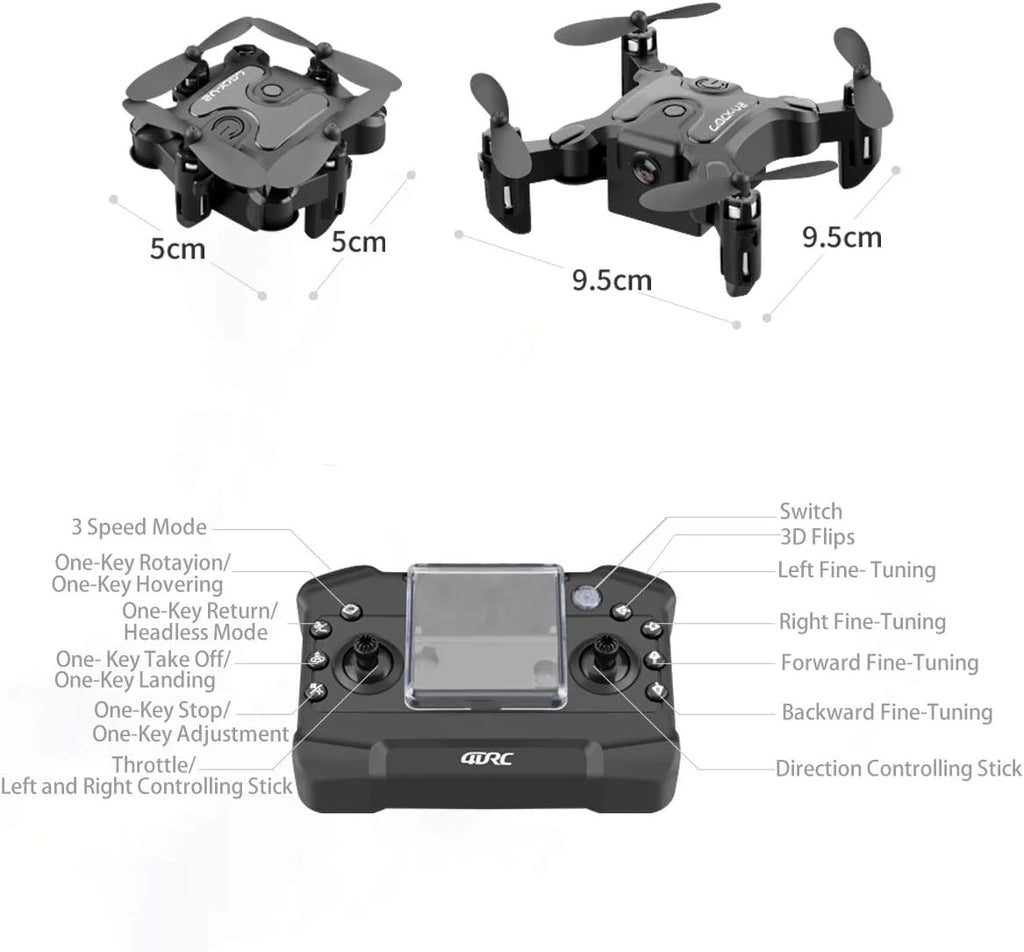 4DRC V2 Mini Drone HD Camera Air Pressure Altitude Hold WiFi FPV RC Drones Foldable Helicopter Dron Toy Gift