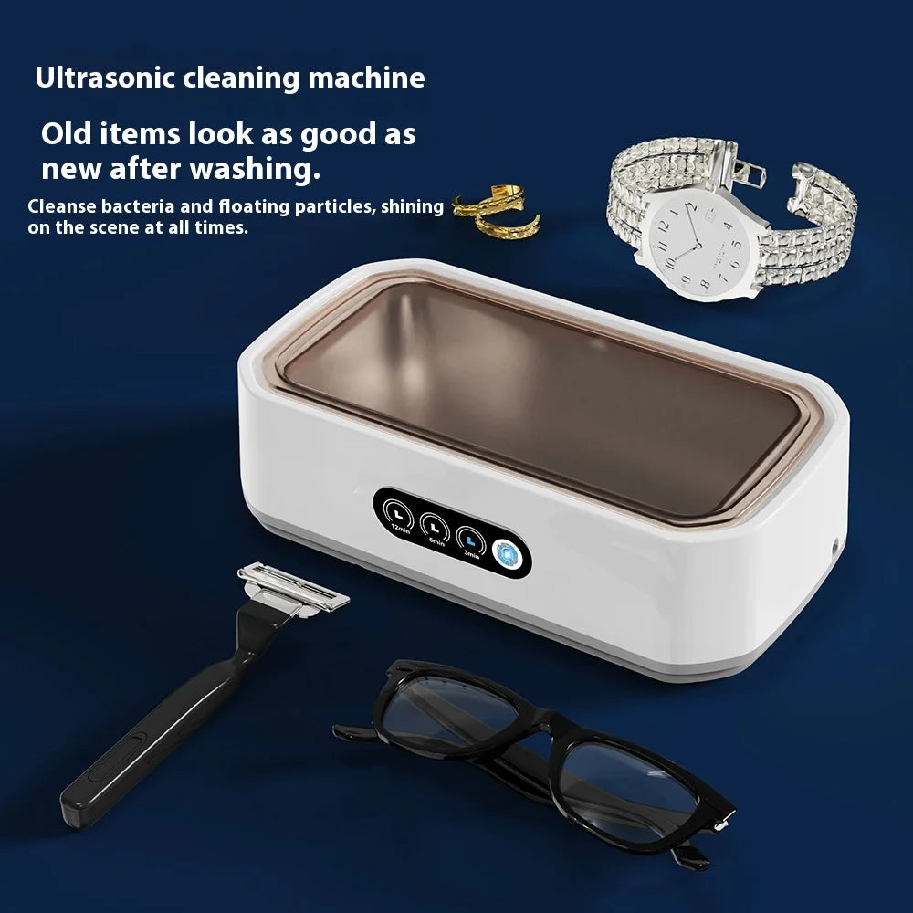 Ultrasonic Cleaner Machine Eyeglass 650ml Mini High-frequency Vibration Cleaning For Glasses Jewelry Denture Pacifier