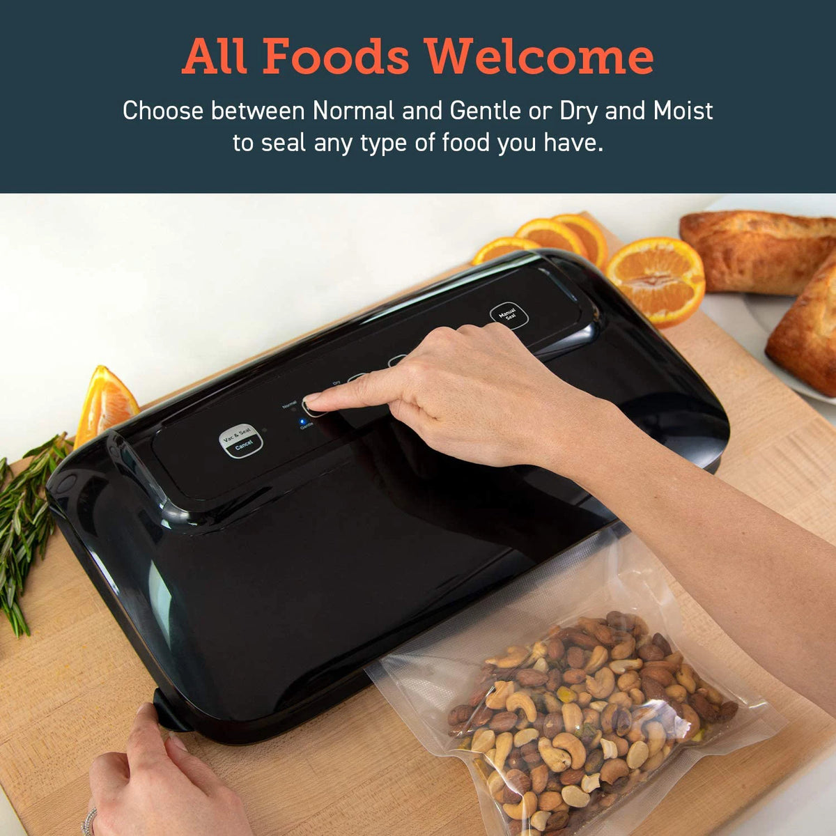 Hot Selling Food Saver Jar Sealer Vaccume Seal Machine With Cutter