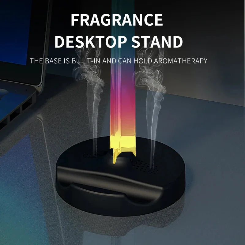 RGB Gaming Headset Stand  Desktop Ambient Lighting - Ergonomic Design,  Perfect Gift for PC Gamers
