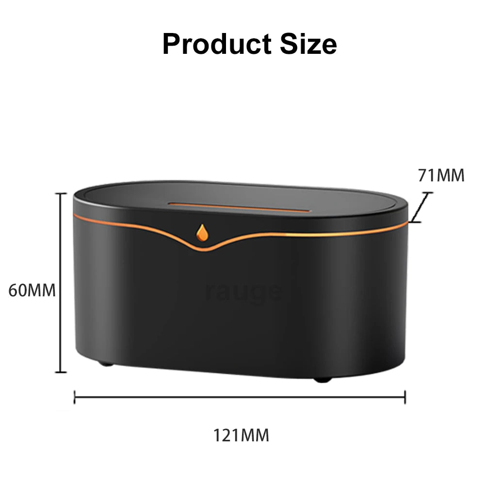 Flame Aroma Humidifier 150ML Mini Air Humidifier For Home Fireplace Essential Oils Diffuser USB Bedroom Aromatherapy Fragrance